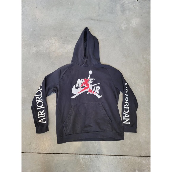 jordan jump mait air logo black hoodie size XL - Picture 1 of 3